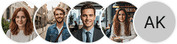 Bloc d'avis de trading Termavise affichant plusieurs avatars de profils d'investisseurs